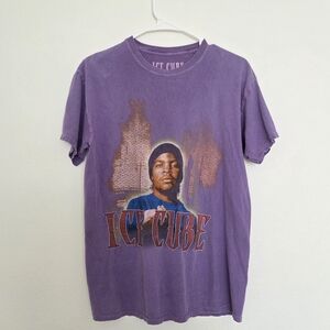 Ice Cube Womens Purple Graphic T-Shirt Size Small